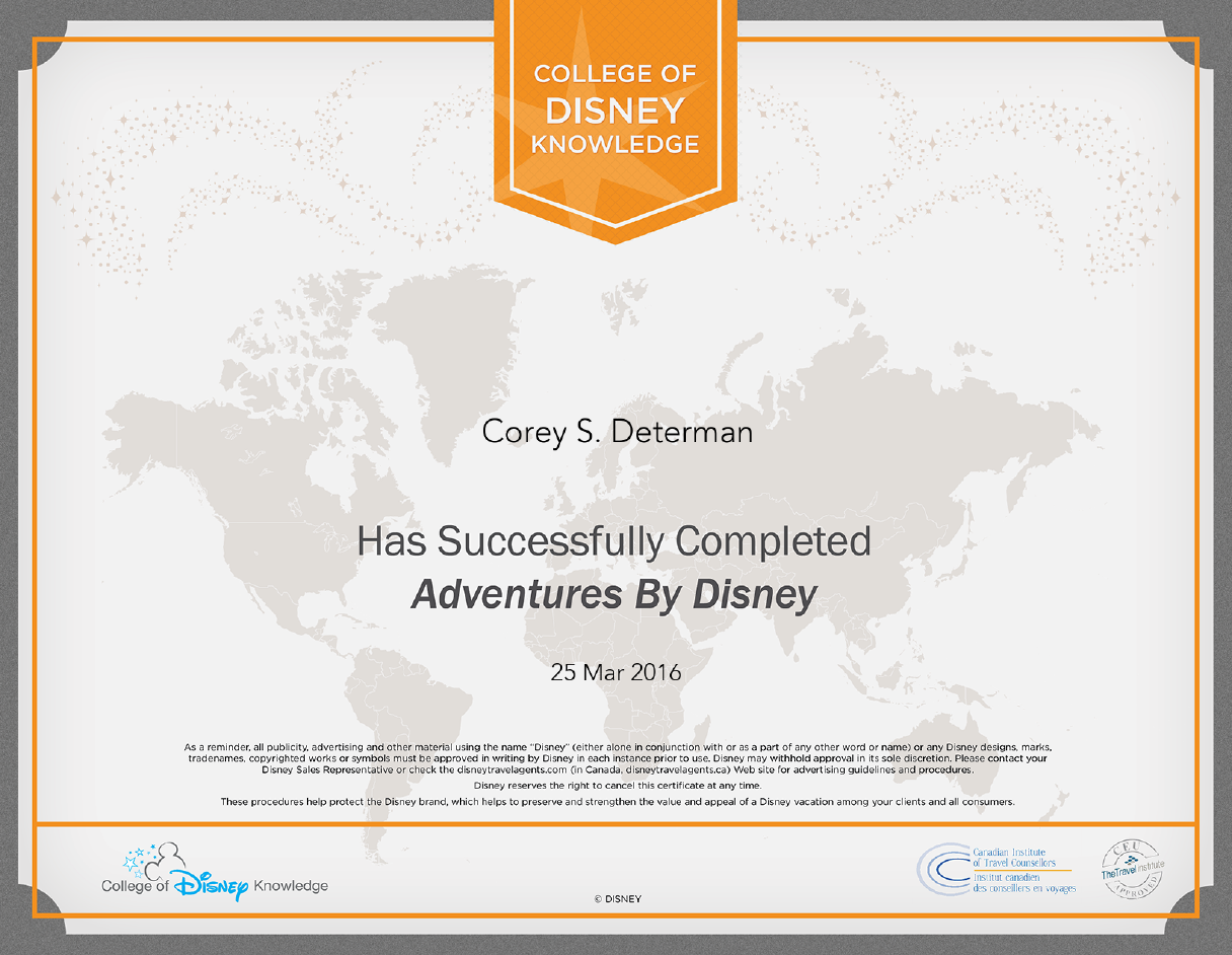 Adventures by Disney Specialist Travel Agent